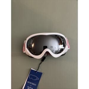 OutdoorMaster Kids Ski Goggles, Snowboard One Size. Vlt 10% White Frame